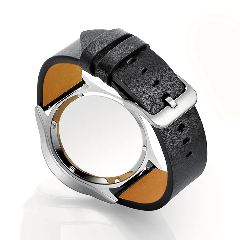 Black Yilizomana Смарт-часы с кожаным ремешком для samsung Шестерни S3 классический/Frontier Galaxy Watch 46mm huawei LG ископаемого Q ремешок для часов 22 мм - Цвет: Black