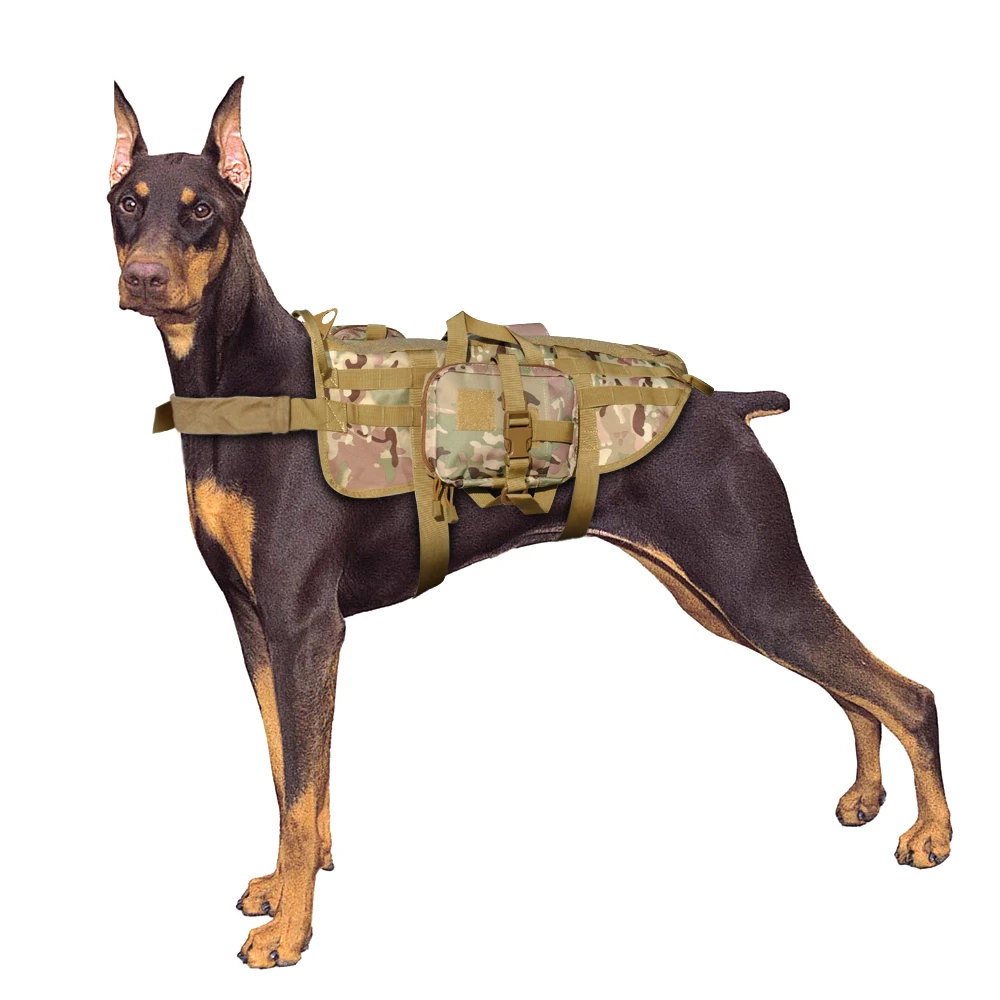 Поводок для собак, военный, тактический, для питомцев, K9, для работы, для собак, Molle, жилет, нейлон, регулируемый, для средних и больших собак, для тренировок, немецкая овчарка, M-XL