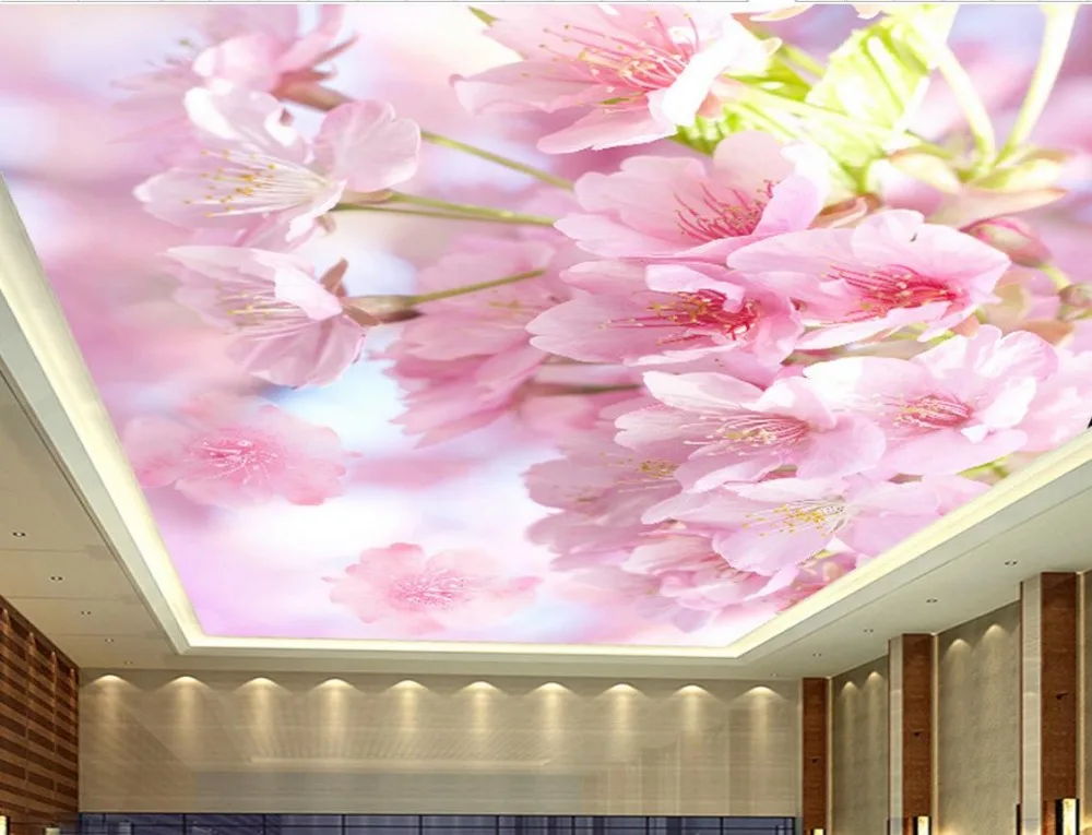 Дома декоративные настенные обои фрески цветы Peach blossom потолок 3d современный для