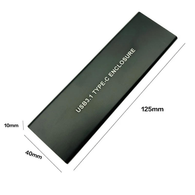 Алюминиевый корпус для жесткого диска NVME с USB 3 1 на M.2 NGFF PCI E разъем типа C JMS583 SSD