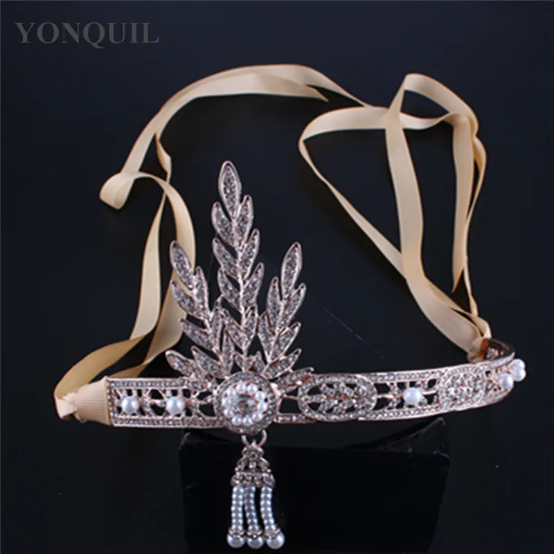Artistic Great Bridal Jewelry Hair Accessories Crystals Pearl Headband Wedding Tiaras And Crowns Girls Headwear |
