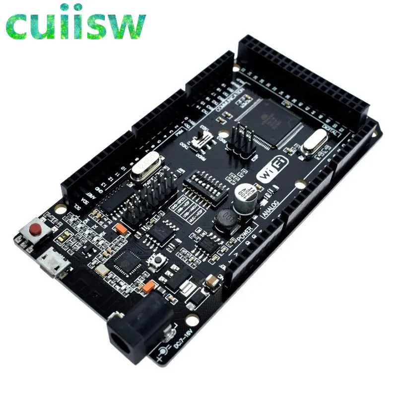 Cuiisw Mega2560 + WiFi R3 ATmega2560 ESP8266 32 Мб памяти Φ CH340G. Совместимость с Arduino Mega NodeMCU для WeMos