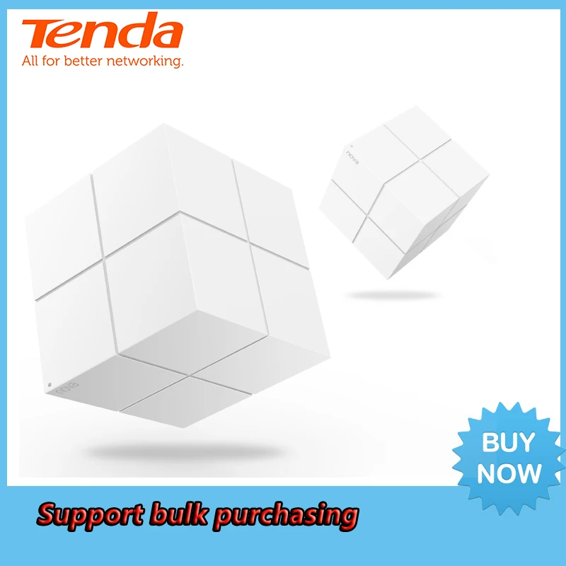 Tenda Nova MW6 Домашняя одежда из сетчатой ткани, Wi-Fi, Беспроводной Wi-Fi маршрутизатор гигабитный Системы с AC1200 2,4 г/5,0 ГГц, легкая установка, приложение дистанционного Manag