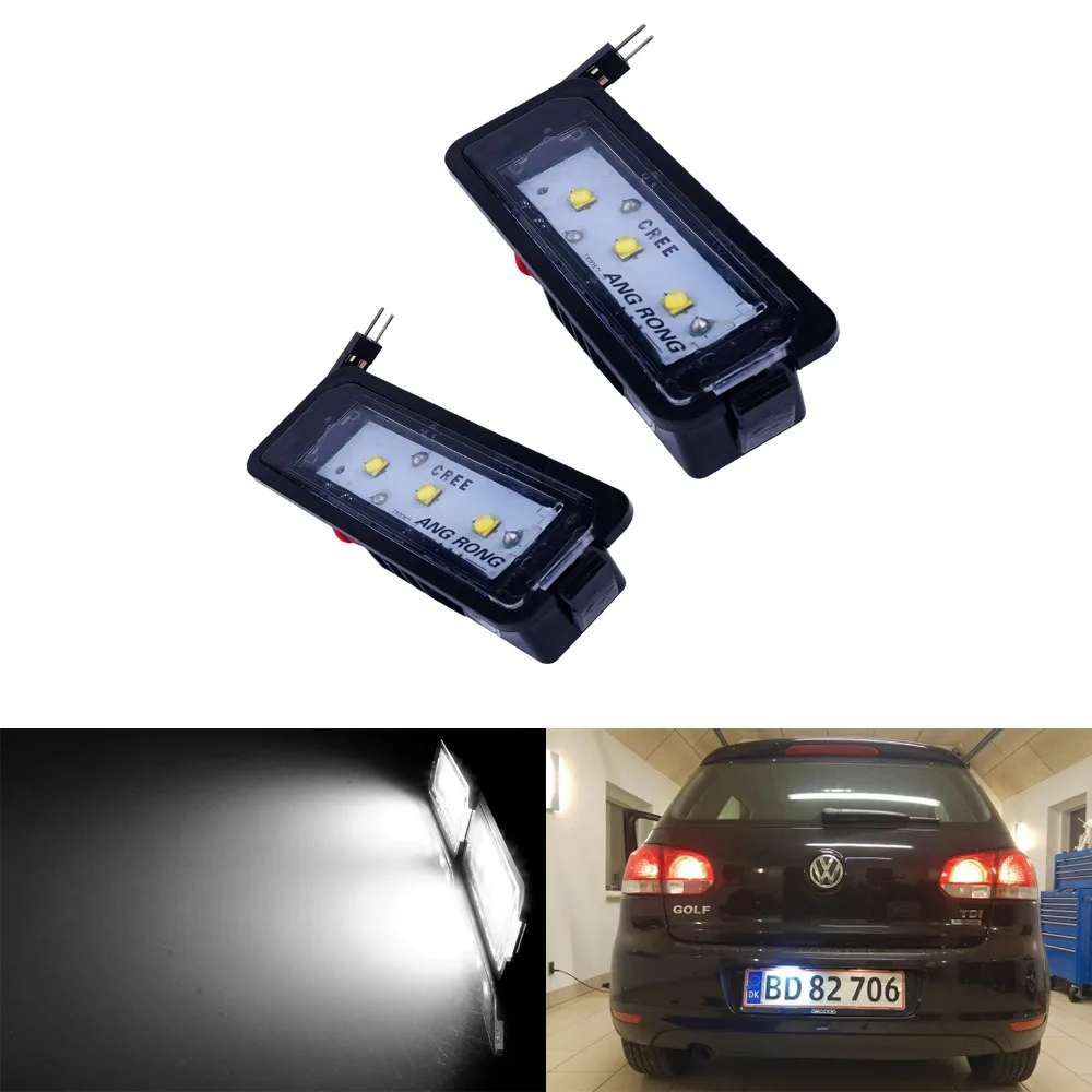 ANGRONG 2x15 Вт светодиодное Освещение номерного знака для сиденья Exeo Ibiza 6J Leon 1P MK2 Sport 5F MK3 для Skoda Superb MK2
