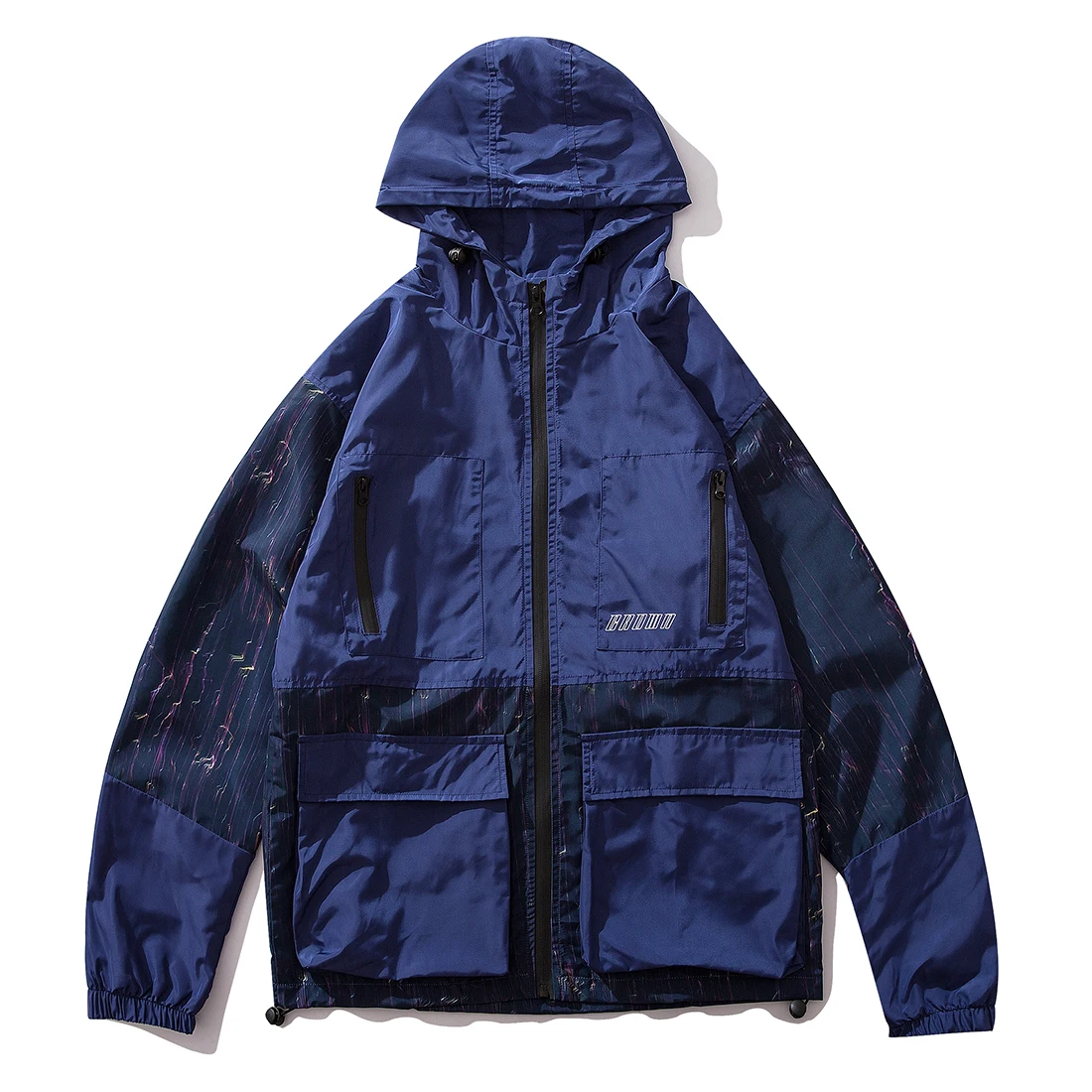 Мужская куртка с капюшоном в стиле хип-хоп Повседневная Уличная хлопковая