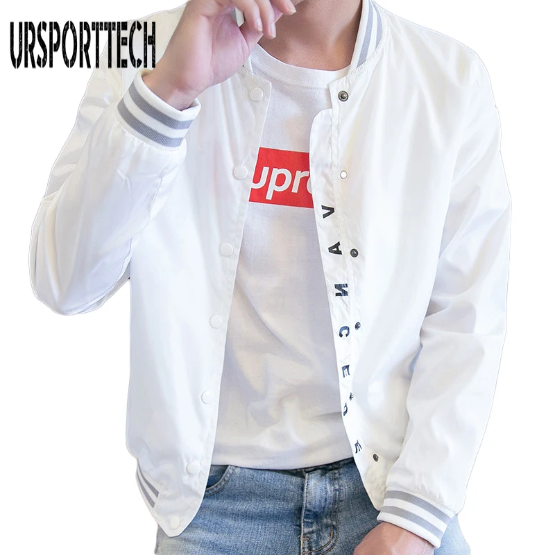 

New Spring Autumn Men Bomber Jackets Casual Solid Fashion Slim Fit Men Bomber Jacket Male Baseball Men's windbreaker Jacket Coat