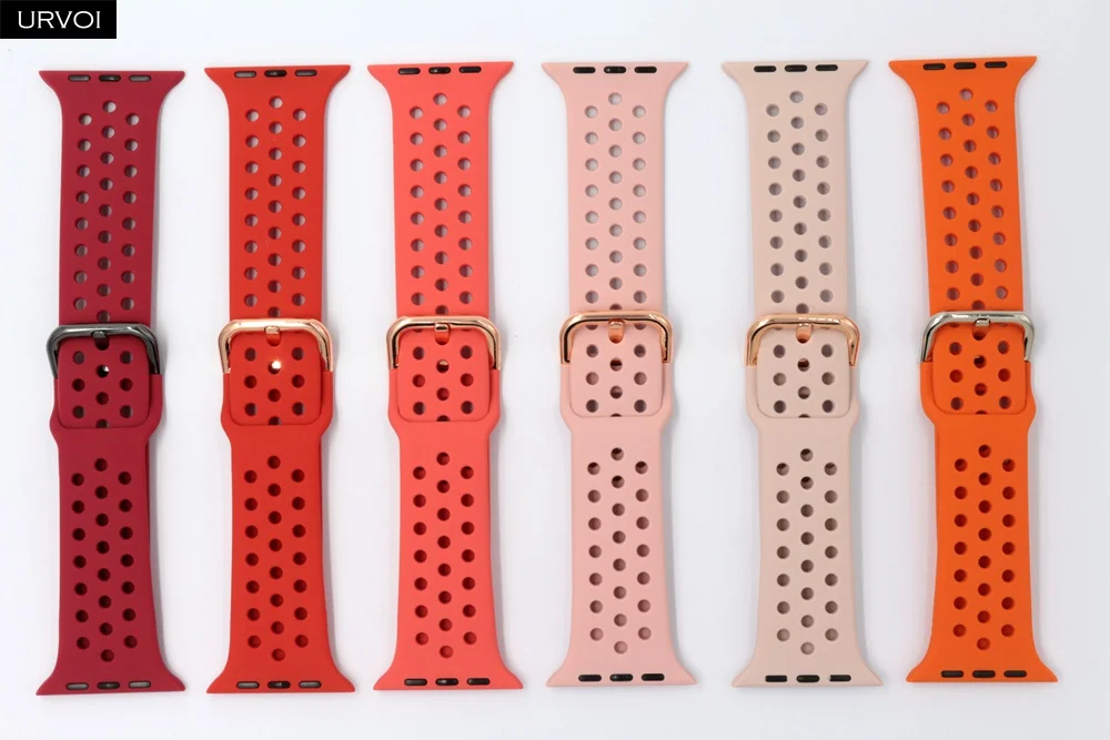 URVOI спортивный ремешок для наручных часов Apple Watch NIKE + series 5/4/3/2/1 iWatch силиконовой