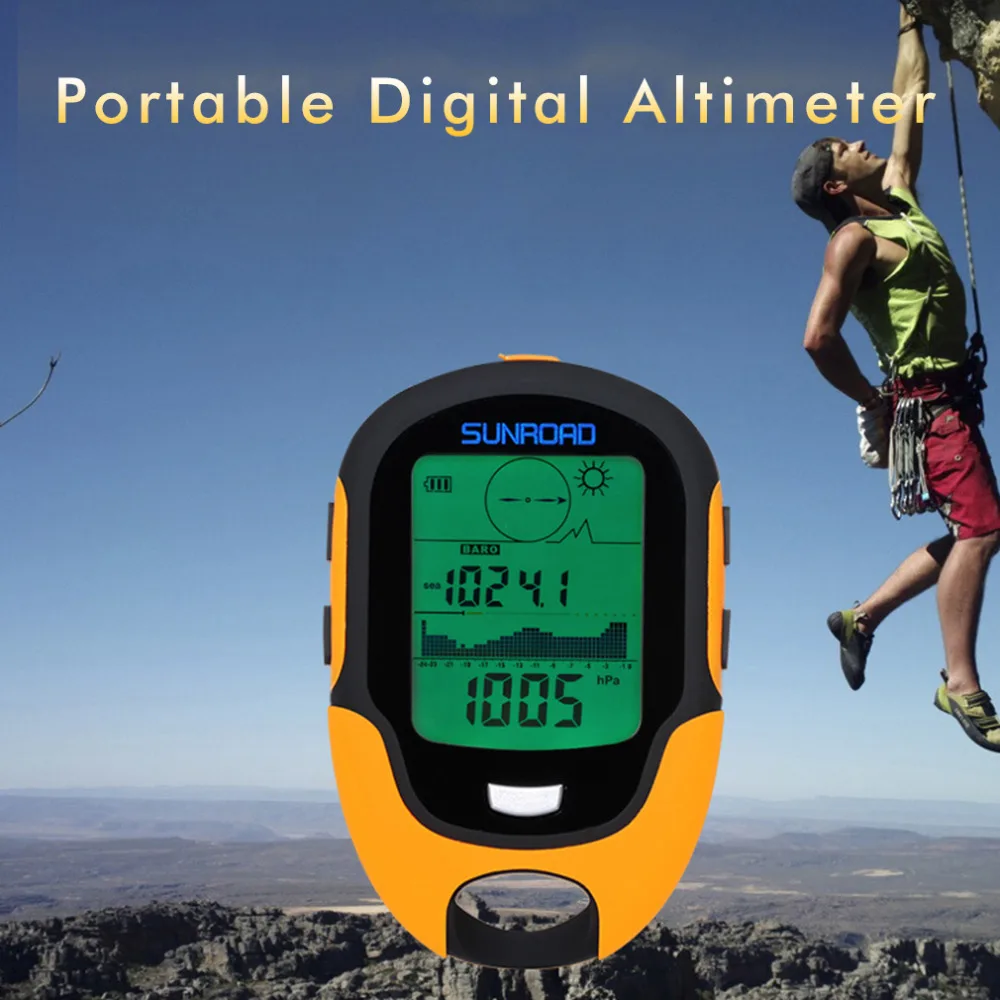 Многофункциональный FR500 Портативный цифровой высотомер Водонепроницаемый ЖК