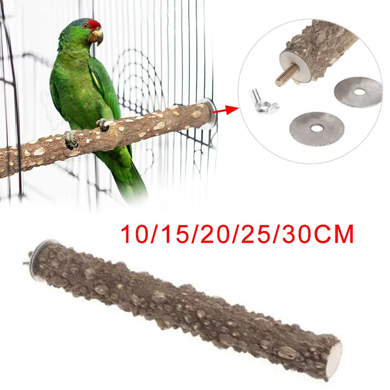 Портативный Parakeet из натурального дерева стоящая палка игрушки для домашних