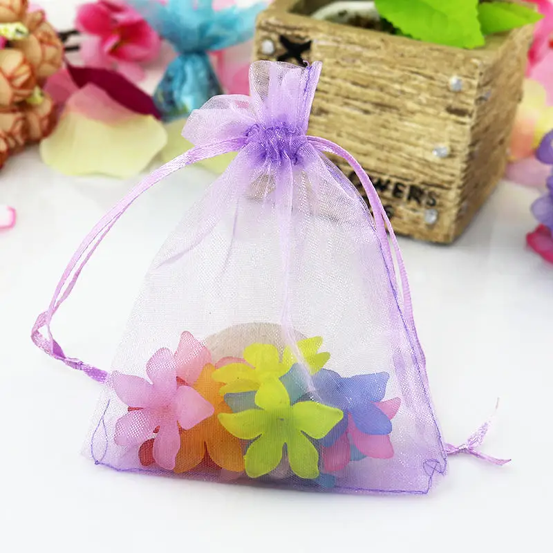 

50pcs/lot 30*40cm Orchid Organza Bags Wedding Christmas Gift Bag Cute Drawable Cosmetics Jewelry Packaging Bag & Pouches