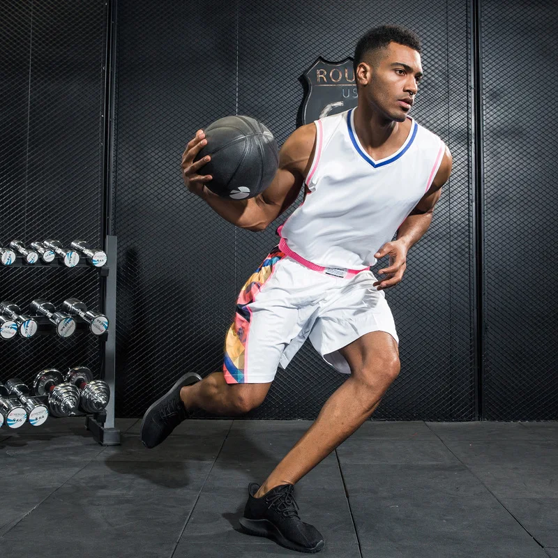 Customized 2018 New Breathable Youth and Men's Basketball Sports Training Sleeveless Shirts Shorts Uniform Set |