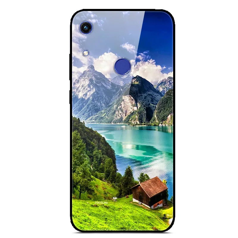 Чехол для huawei Honor 10 Lite с милым узором, стеклянный чехол на заднюю панель, Жесткий Чехол для huawei Honor 10 Lite, бампер для телефона, корпус, Funda, светильник
