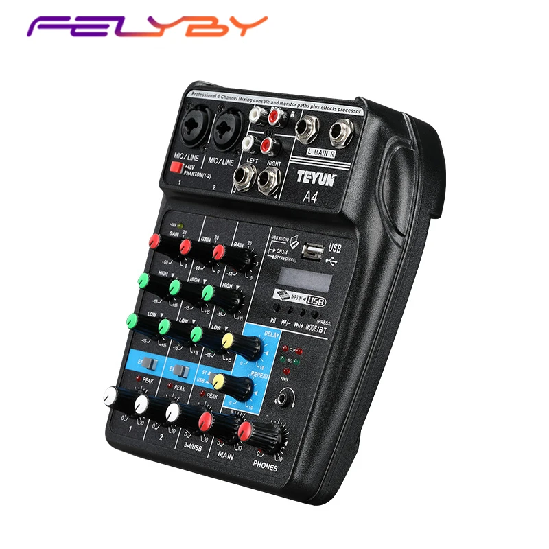 FELYBY миксер Профессиональный Домашний USB Bluetooth маленький с реверберации пояс