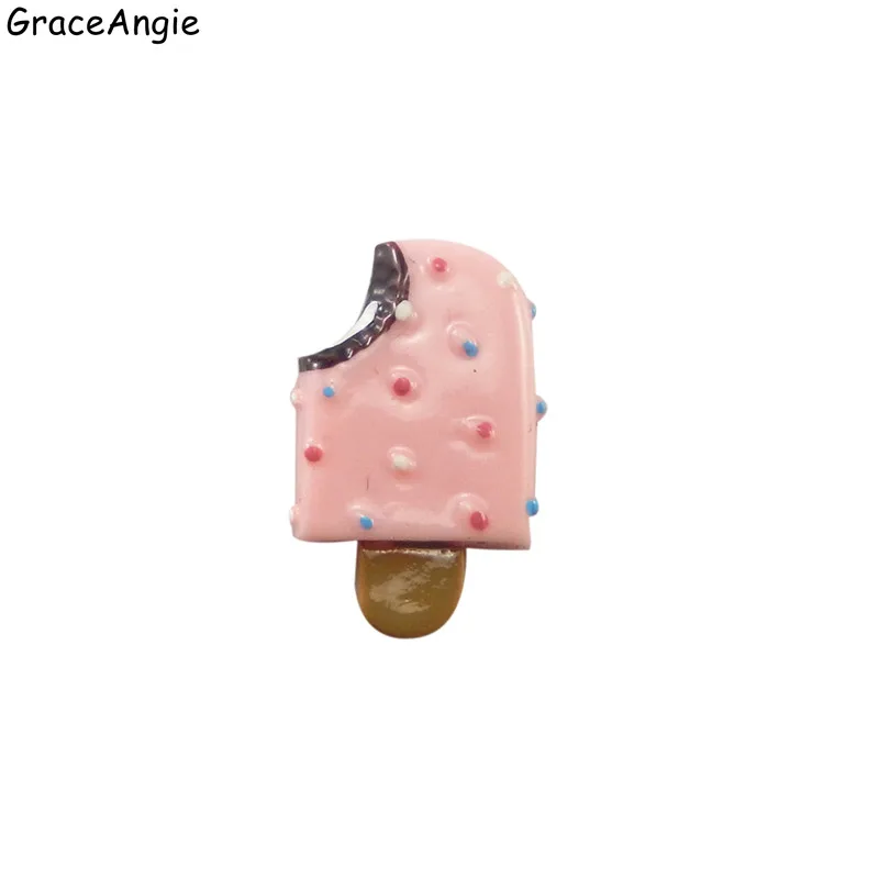 GraceAngie 10PCS Women Favors Charms Bracelet Necklace Pink Ice Cream Silicone DIY Decorations Kids Handmade Jewelry Accessories | Украшения