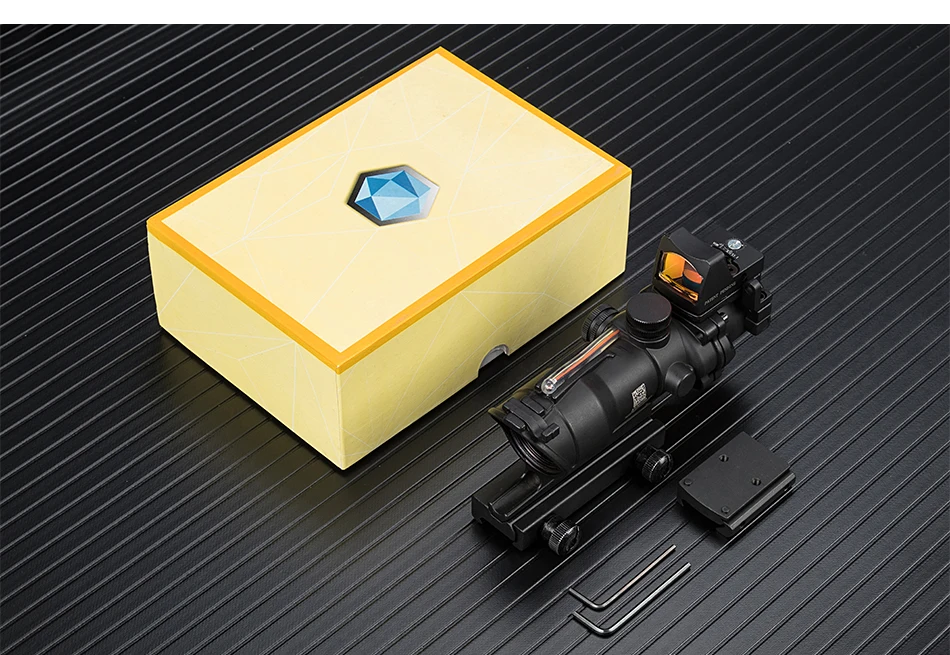 Trijicon ACOG 4X32 оптический прицел CAHEVRON сетка волокно зеленый красный с подсветкой Оптический прицел с RMR мини Красный точка зрения
