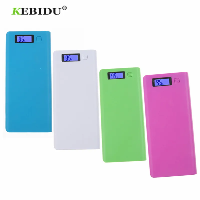 Портативный чехол Kebidu 8*18650 с литий ионным аккумулятором цветной внешний