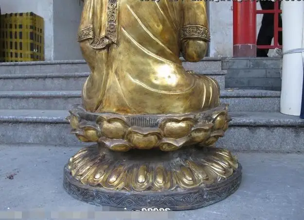 

Large Tibet Buddhism Bronze Gilt Shakyamuni Lotus throne Ru lai Buddha staue