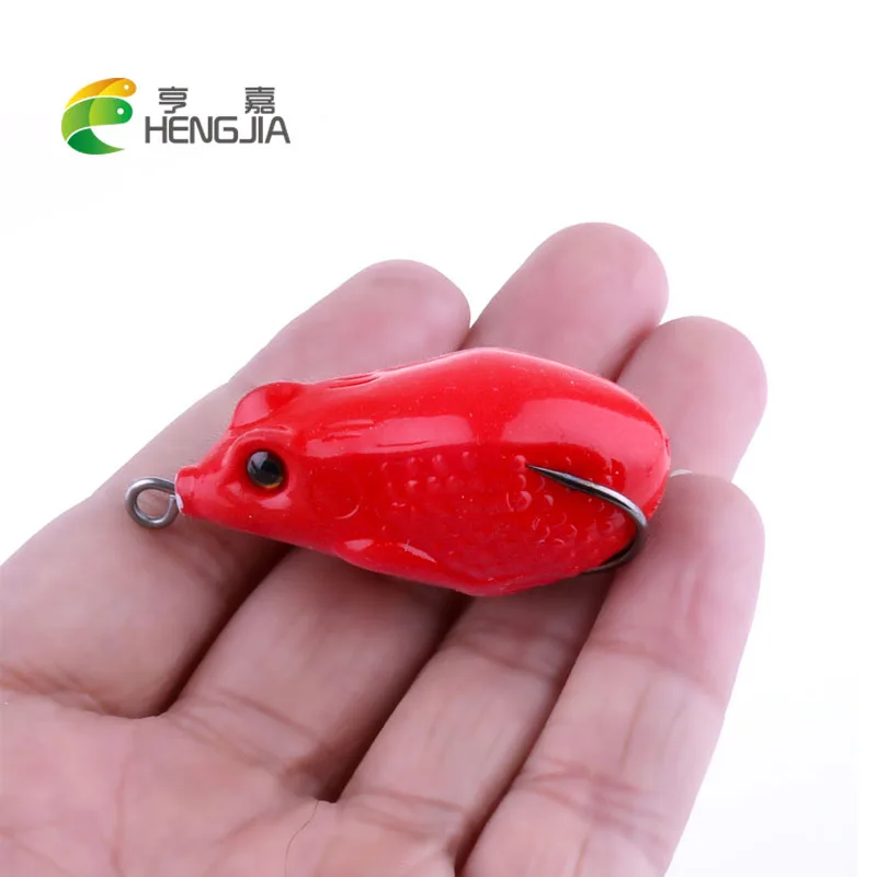 HENGJIA 1 шт. 5 см 10 г резиновые пластиковые мягкие рыболовные приманки лягушки для