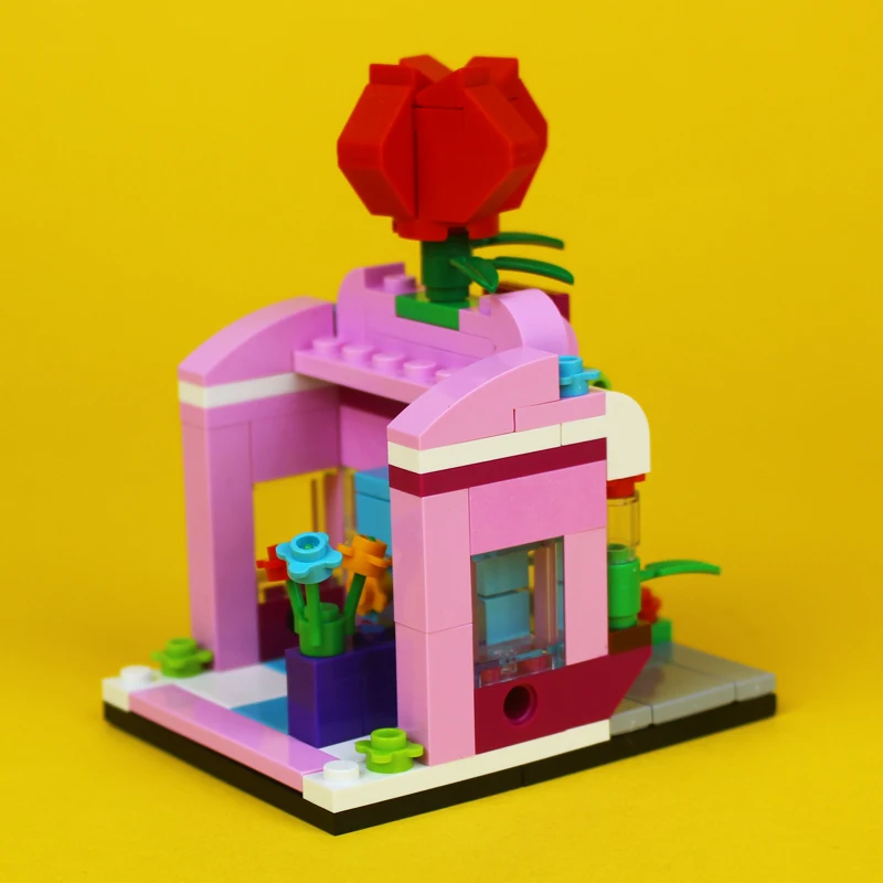 Творческий городского пейзажа цветочный магазин Совместимость с lego городские