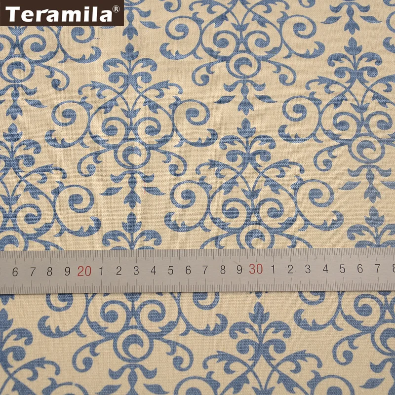 Лен Ткань Вышивание Материал скатерть Подушка сумка Шторы teramila Текстиль для дома