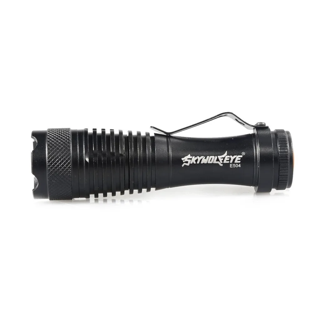 E504 mini telescopic glare charging LED pen holder aluminum flashlight best selling without battery | Освещение