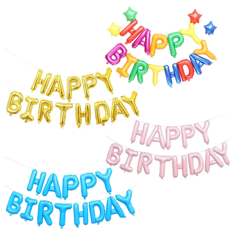 Воздушные шары на день рождения с буквами алфавита Подвесные Украшения для дня