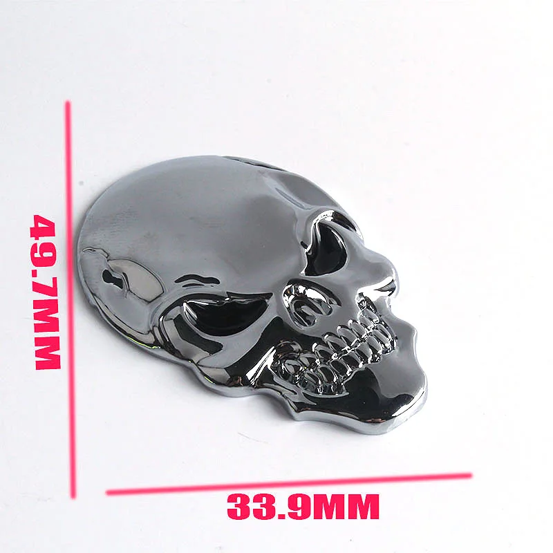 High Quality Skull Bone Car Motorcycle Auto Chrome Silver 3D Metal Emblem Badge Decal Sticker | Автомобили и мотоциклы
