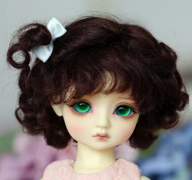 picture colors Новое прибытие 1/6 6-" Bjd парик Sd прекрасный модный короткий стиль мохер парик для волос Bjd - Цвет: picture colors