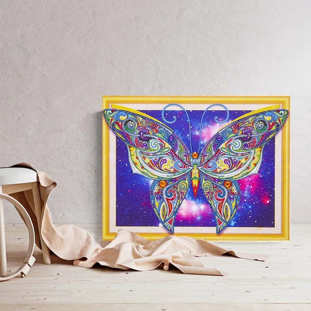 EverShine 5D DIY Алмазная вышивка особой формы Бабочка живопись картина Стразы