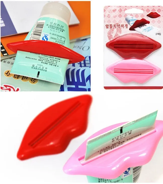 2 шт Сексуальные Губы Поцелуй Ванная комната трубка автоматическая Зубная паста