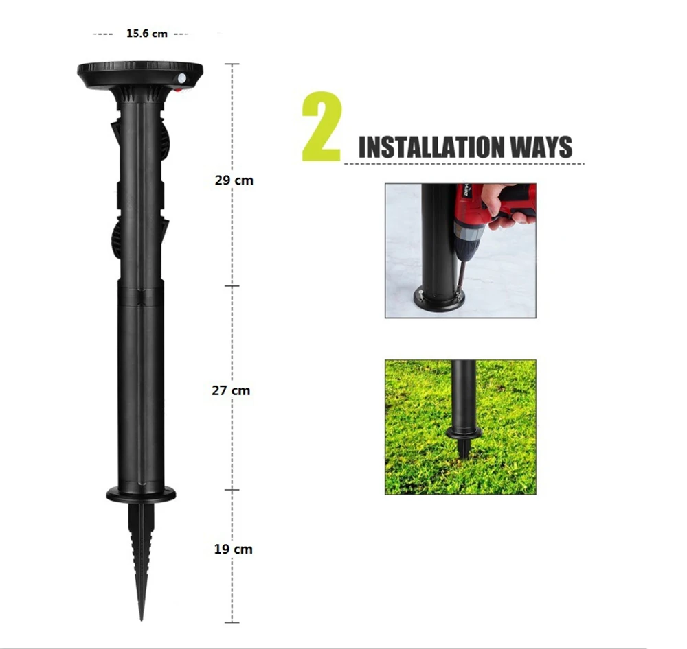 Двойной датчик движения 6 светодиодов регулируемый угол солнечный светильник