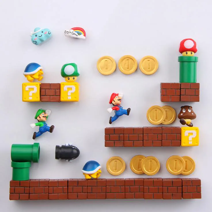 Магниты на холодильник Mini Super Mario 1 набор игрушки фигурка Марио Брос магнитные