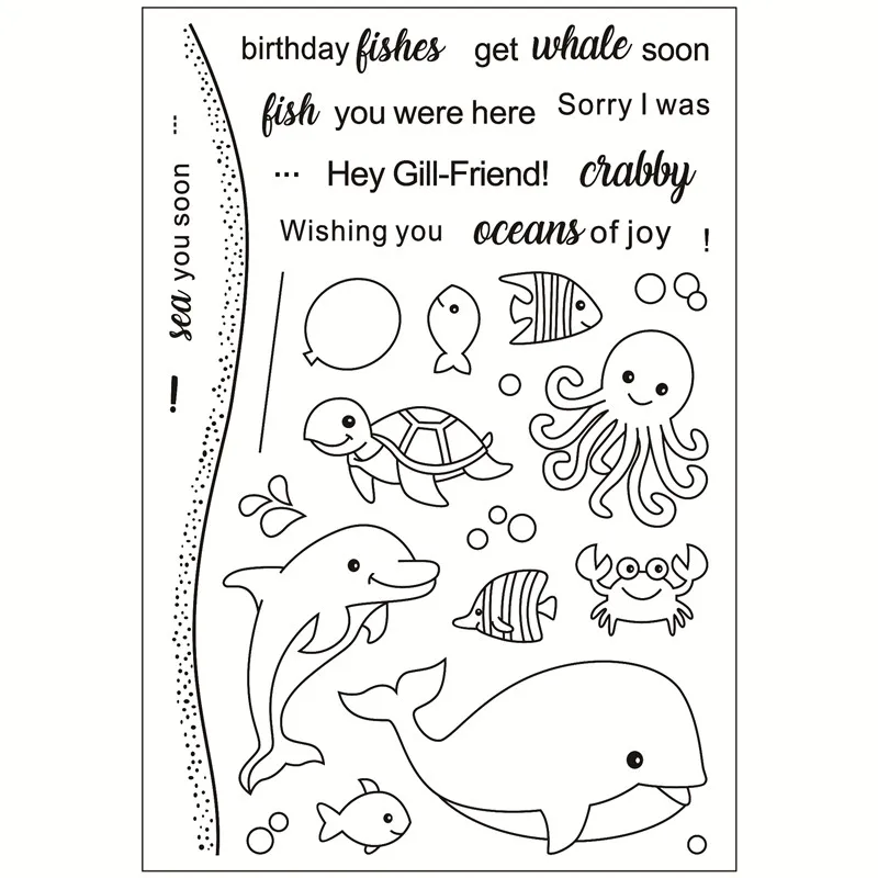 Прозрачные силиконовые штампы для самостоятельного скрапбукинга фотоальбом