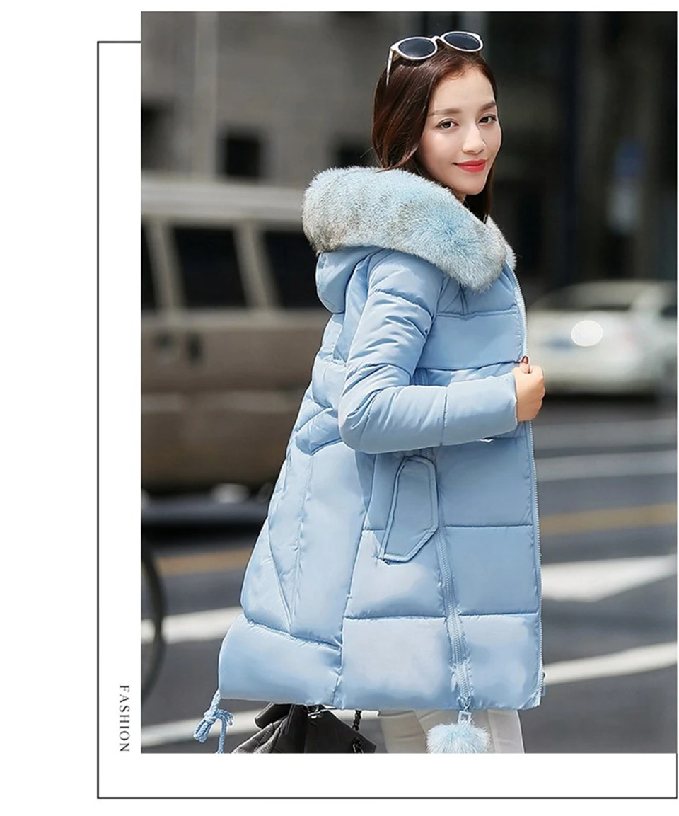 Women Winter New Jacket Fur Collar Hooded Down Cotton Female Coat Parka Long Parka Warm Thicken Outwear Wadded Plus Size 5XL 6XL