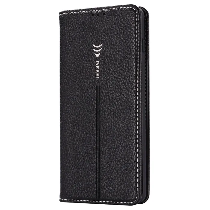 Black Роскошный чехол GEBEI для samsung Galaxy S10 Plus S10e, кожаный чехол-книжка с бумажником для Galaxy S10 Lite, слоты для карт, магнитная подставка - Цвет: Black