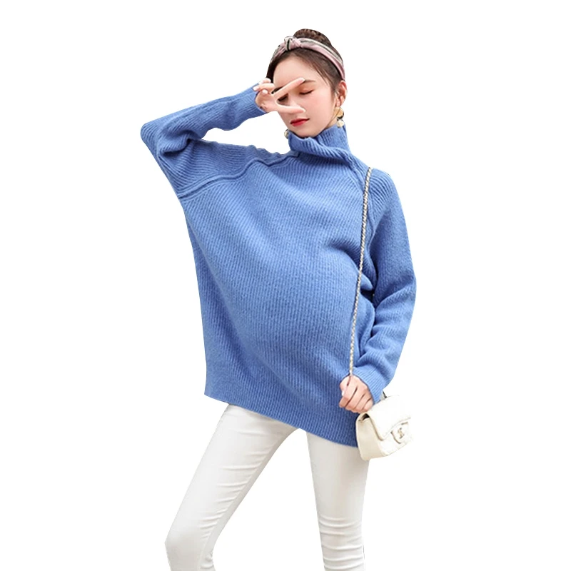 Hot Sale Pregnancy Thick Warm Sweater Pregnant High Elasticity Soft Pullovers Maternity Autumn Winter Knitted | Мать и ребенок