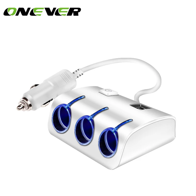 Разветвитель для автомобильного прикуривателя DC 12 В/24 В два USB порта 3 способа|charger
