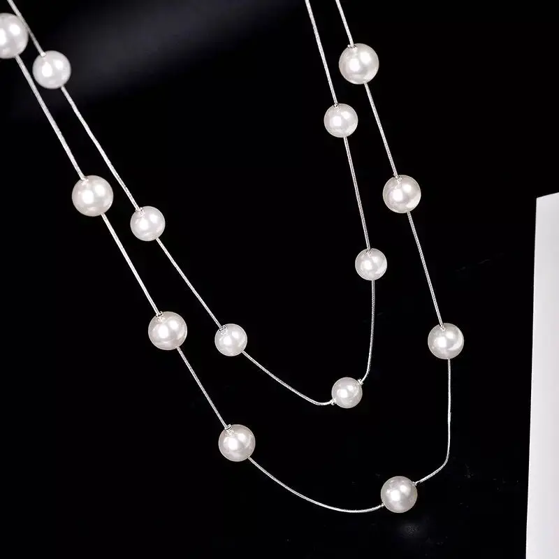 Lemon Value Fashion Charm Statement Maxi Pendants Gold Color Imitation Pearl Long Necklaces Women Wedding Jewelry Collier ZA440 | Украшения