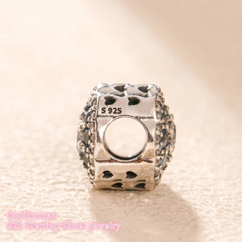 Весна Оригинал 100% Серебро 925 пробы синий Блеск Шарм бусины в виде цветка подходит