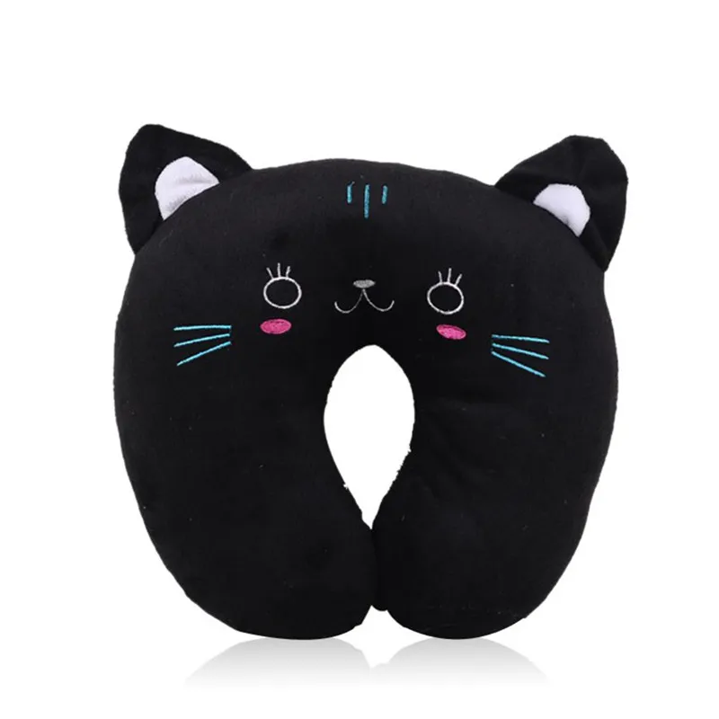 cat Мягкий U-фигурный плюшевый сна подушка с защитой для шеи офисные подушки милые подушки для путешествий для детей/взрослых - Цвет: cat