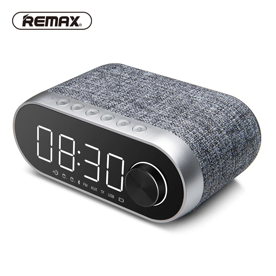 REMAX Bluetooth портативный динамик Будильник Радио 3 в 1 беспроводной стерео USB TF звук