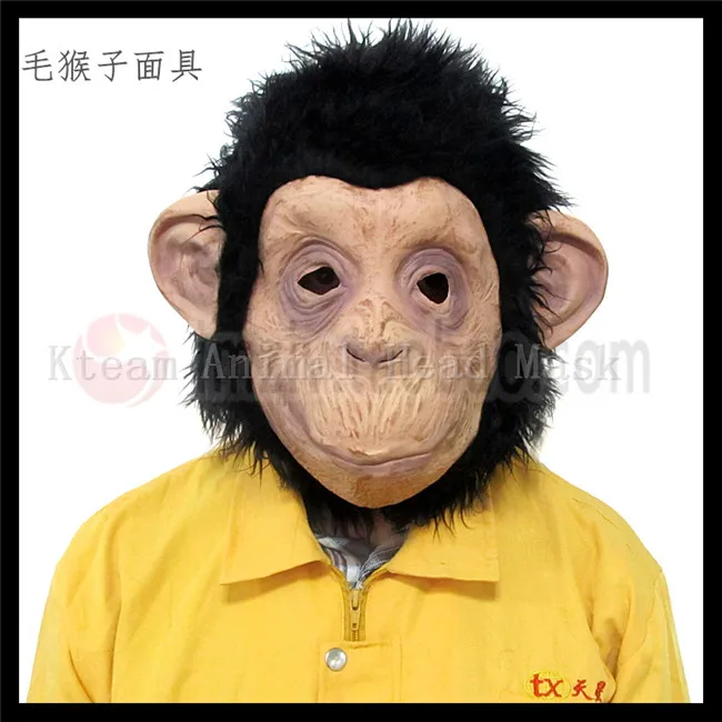 100% натуральная латексная маска на голову с изображением лошади собаки петуха