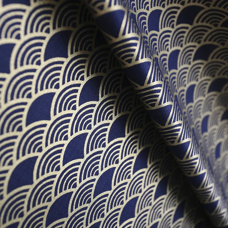 50*140CM Japanese Style Blue Feather Printed Cotton Patchwork Fabric DIY Sofa Pillow Tablecloth Handbag LSHB295 | Дом и сад