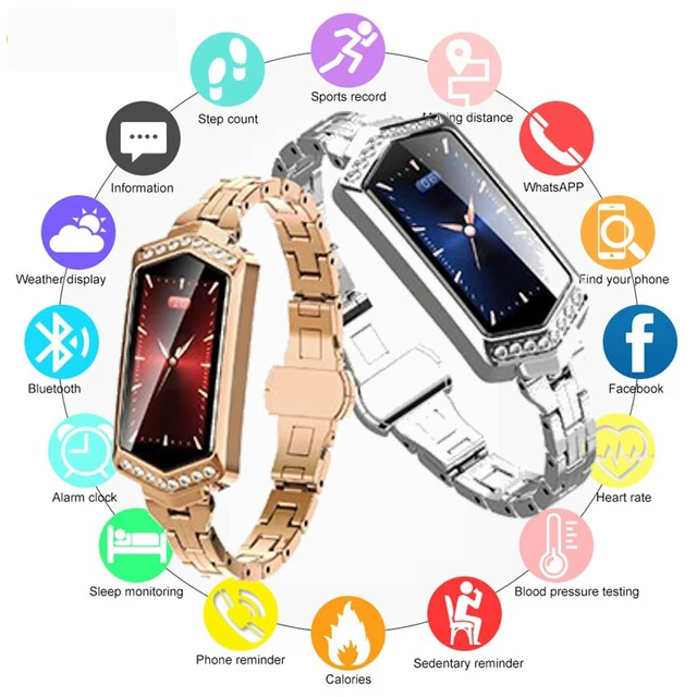 smart watch women Fitness bracelet Heart Rate tracker Monitor Pedometer bloodpressure oxygen smartwatch android Lady Girls | Электроника