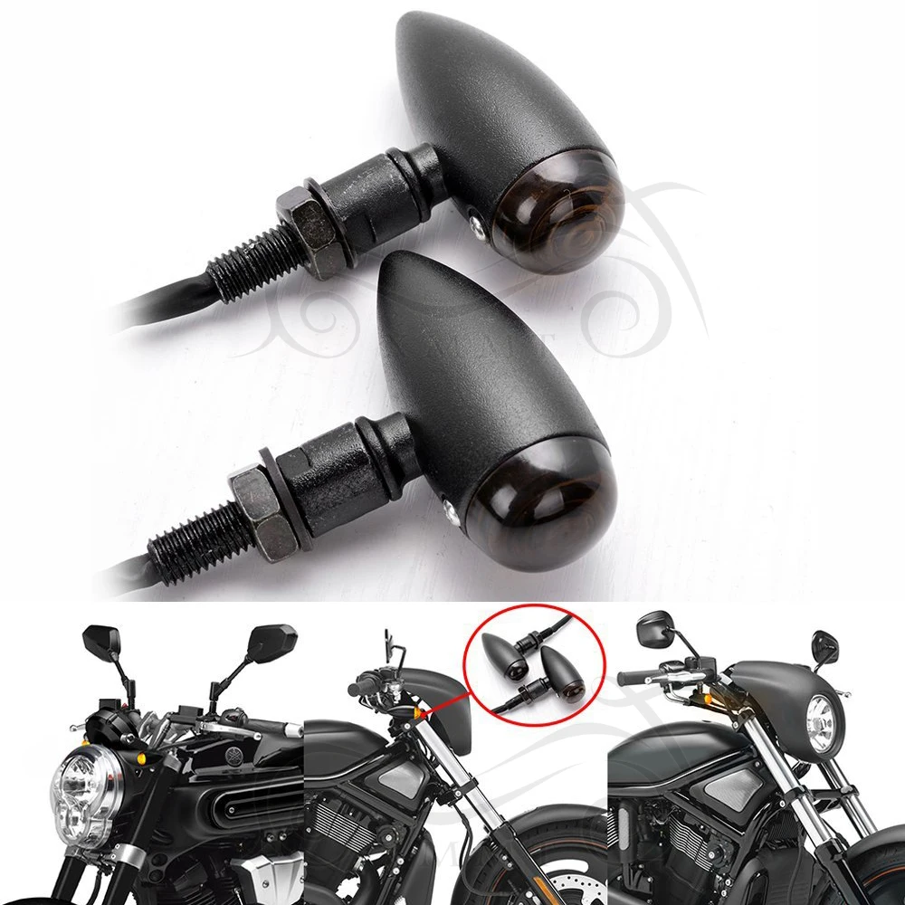 Мини светодиодный индикатор поворота для мотоцикла лампа Harley Honda Yamaha Suzuki Bobber Chopper