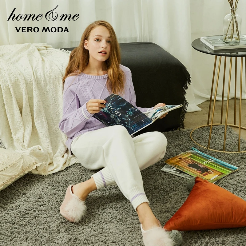 Vero Moda витой вязаный свитер брюки костюм домашняя одежда | 3184K6501
