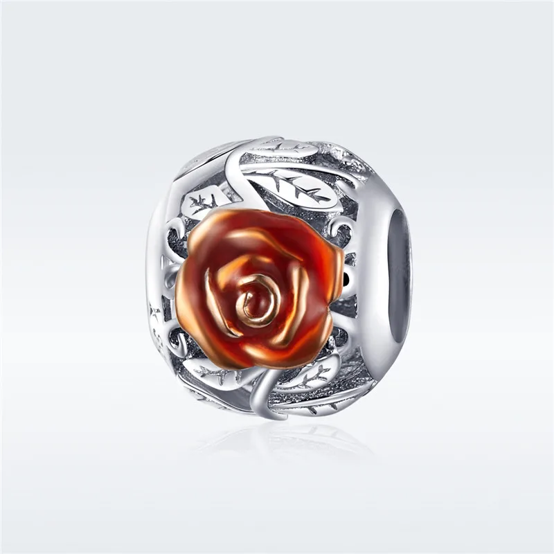 Браслет Pandora, серебро 925,, CZ, птица, хвост русалки, звезда, амулеты, клевер, поцелуй, зажим, розовое сердце, бусины для изготовления ювелирных изделий - Цвет: ASD1221