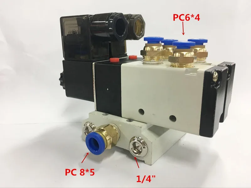1/4 дюймовый Airtac 4V210 08 5 позиционный 2 электромагнитный клапан соединенные