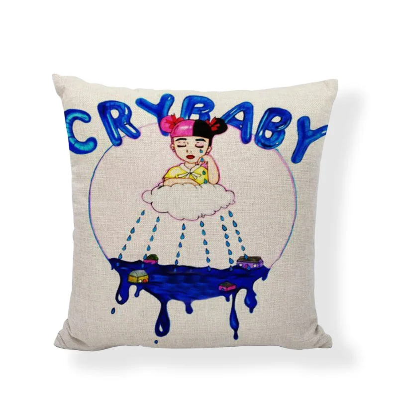 Наволочки для подушек Melanie Martinez Crybaby 45*45 см, для девочек, с рисунком облака, дождя, соски, дизайн, Офисная Автомобильная декоративная наволочка для подушки - Цвет: 7