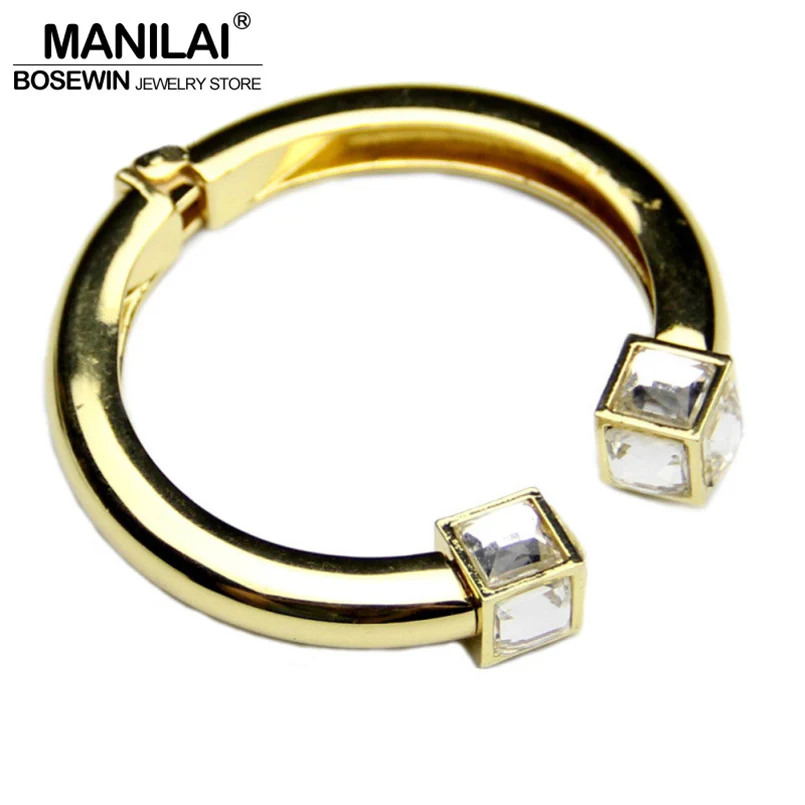 Женский браслет MANILAI из сплава с квадратным кристаллом|bracelet glass|bracelet boutiquebracelet silver